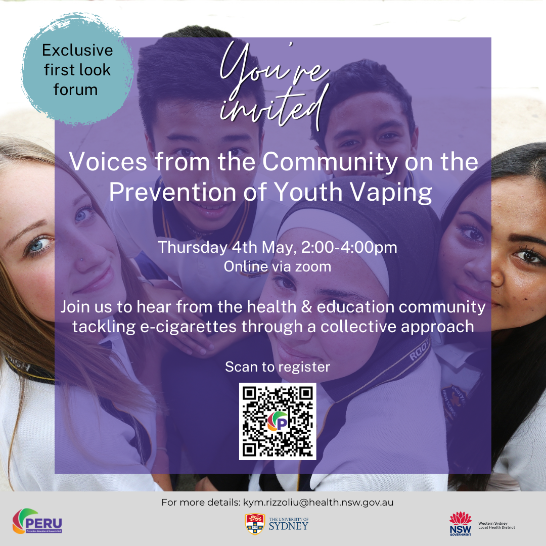 YOU’RE INVITED – Voices from the Community on the Prevention of Youth Vaping