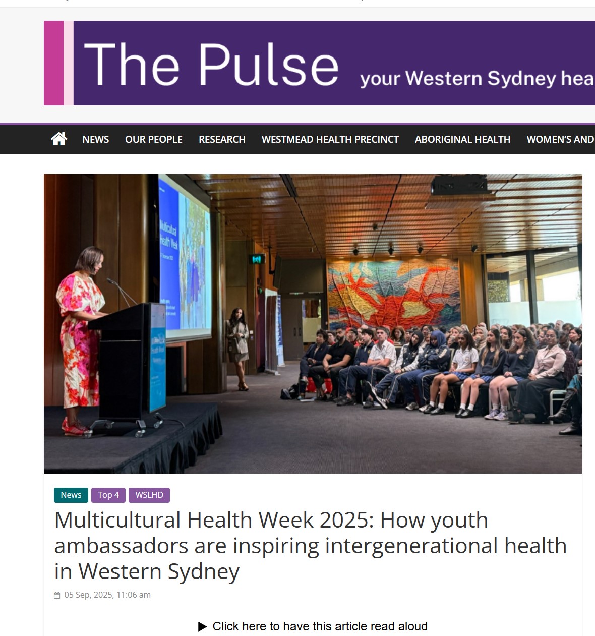 Multicultural Health Week 2025: How youth ambassadors are inspiring intergenerational health in Western Sydney