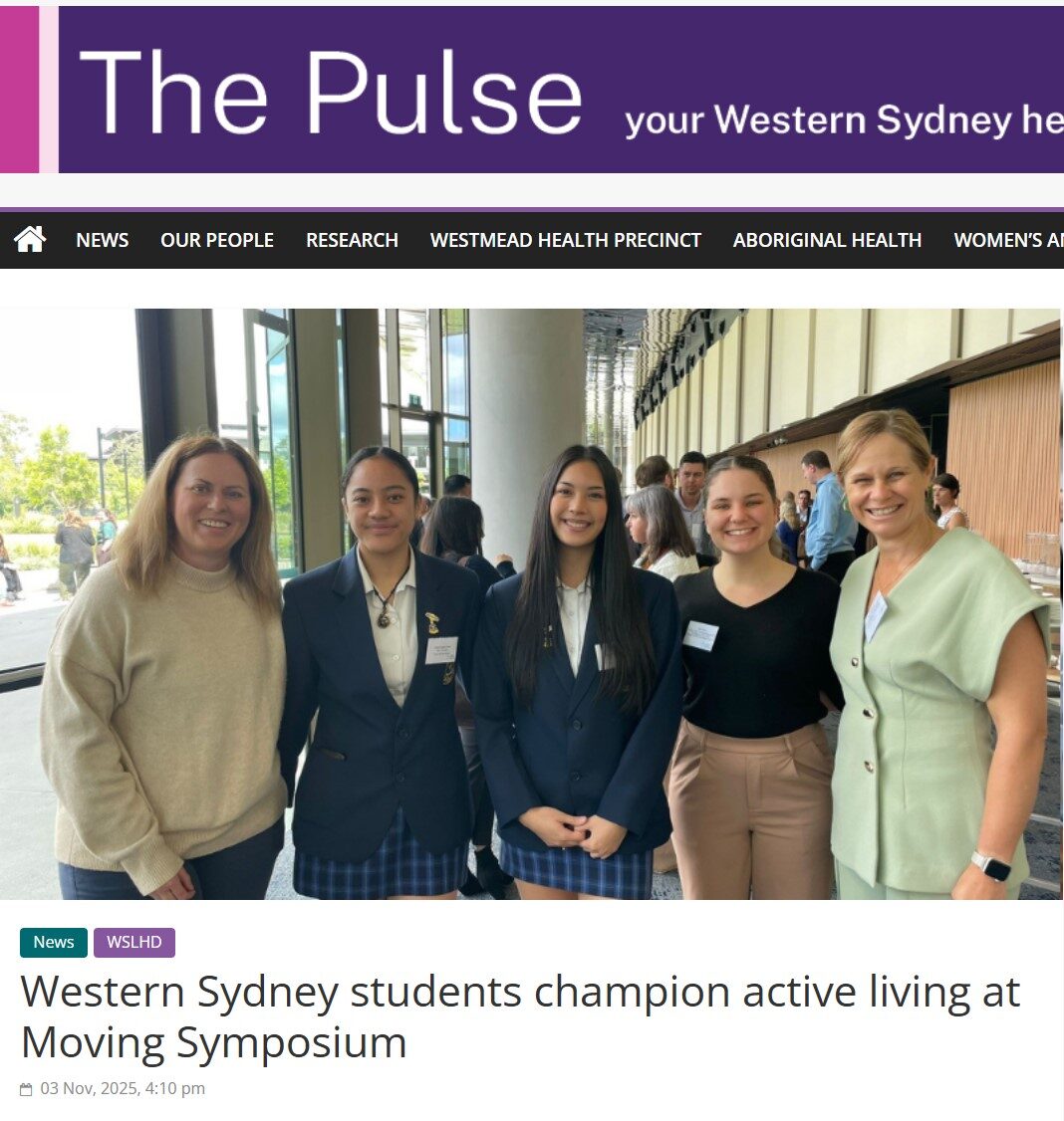 Western Sydney Students Champion Active Living at Moving Symposium
