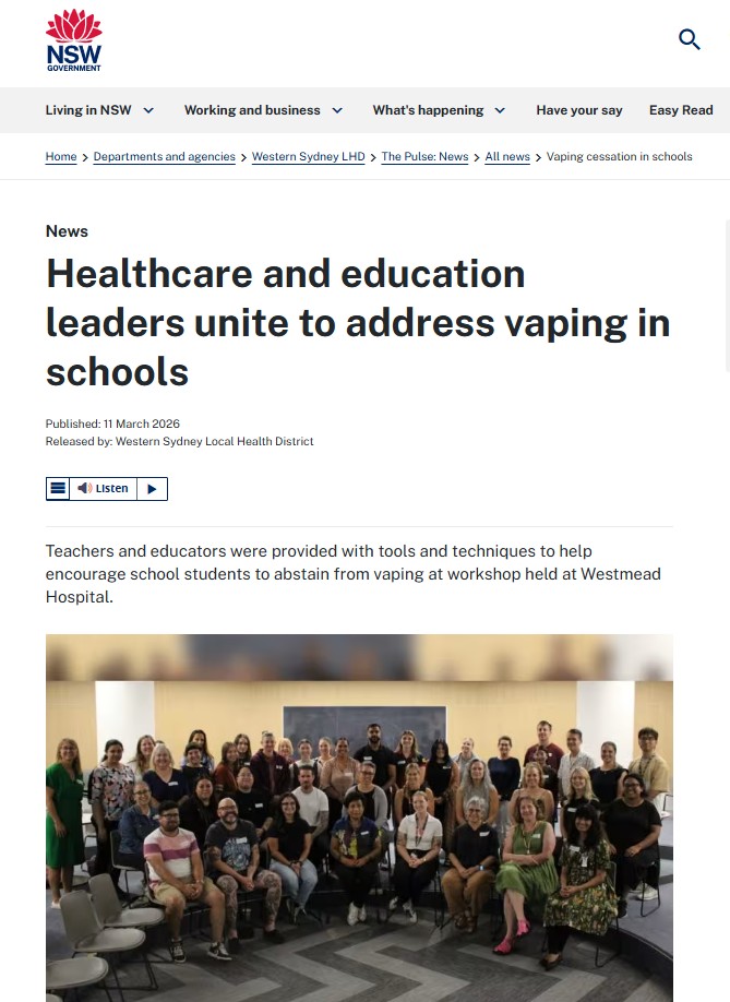 Healthcare and Education Leaders Unite to Address Vaping in Schools